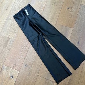 Skims Onyx leather pant || sz S BRAND NEW